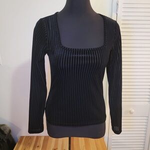 Elegant Black Striped Women's Top